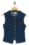 Vigoss Denim Vest In Blue
