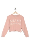 Vigoss Destination Crop Pullover Sweater In Misty Rose