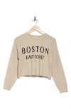 Vigoss Destination Crop Pullover Sweater In Oatmeal Heather