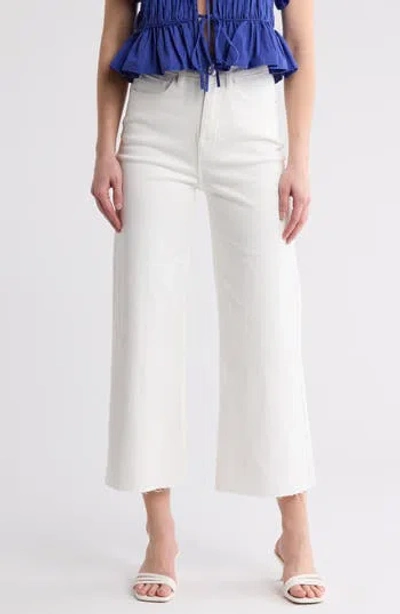 Vigoss Dylan Crop Wide Leg Jeans In White