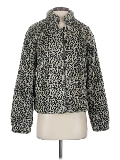 Pre-owned Vigoss Faux Fur Jacket In Gray