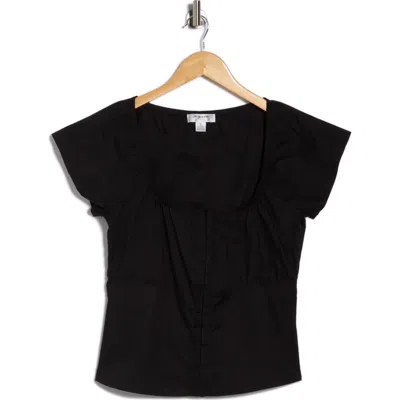 Vigoss Fitted Milkmaid Top In Black