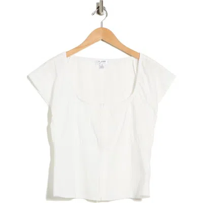 Vigoss Fitted Milkmaid Top In White