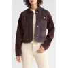 Vigoss Flocked Utility Jacket In Brown