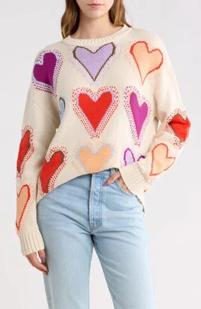 Vigoss Hearts Sweater In White
