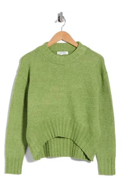 Vigoss Homespun Lightweight High-low Sweater In Martini Green