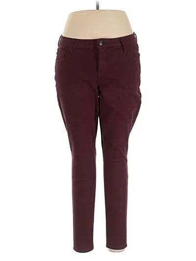 Pre-owned Vigoss Jeggings In Burgundy