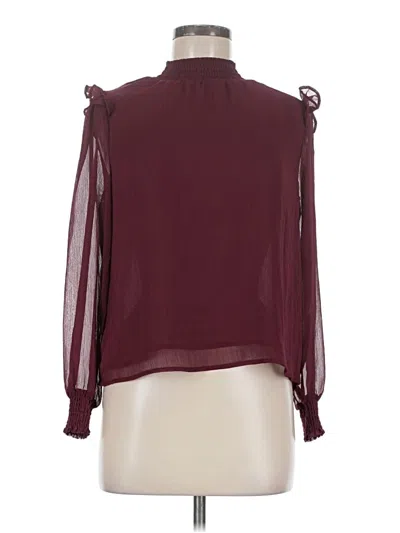 Vigoss Long Sleeve Blouse In Burgundy