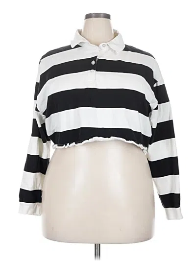 Pre-owned Vigoss Long Sleeve Polo Shirt In White