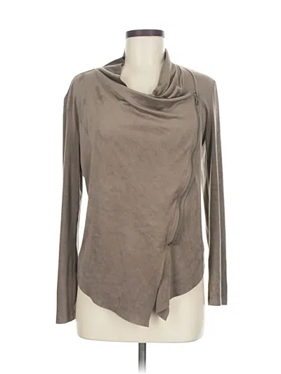 Pre-owned Vigoss Long Sleeve Top Gray Cowl Neck Tops