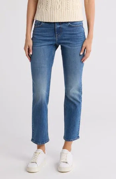 Vigoss Marley Mid Rise Straight Leg Jeans In Blue