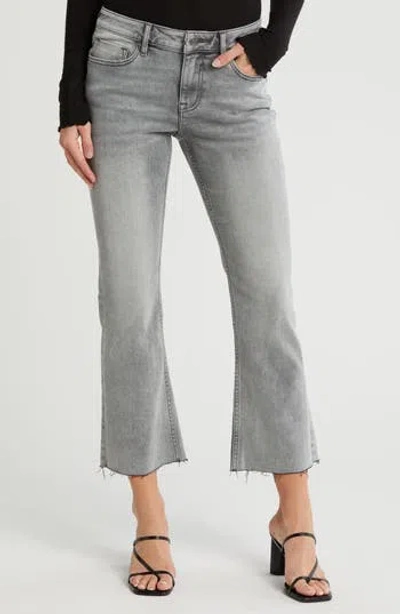 Vigoss Marley Raw Hem Crop Bootcut Jeans In Grey Wash