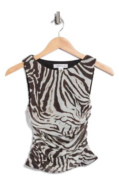 Vigoss Mesh Tank In Brown Zebra