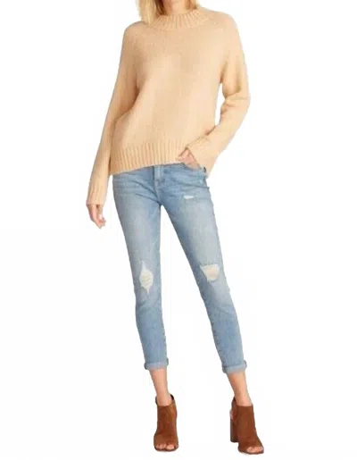 Vigoss Mossy Mock Neck Sweater In Rustcopper In Brown