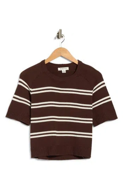 Vigoss Nautical Stripe Sweater In Brown