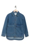 Vigoss Oversize Denim Shacket In Blue