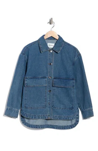 Vigoss Oversize Denim Shacket In Blue