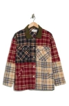 Vigoss Plaid Patchwork Coat In Multi