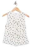 Vigoss Polka Dot Front Bow Cotton Tank