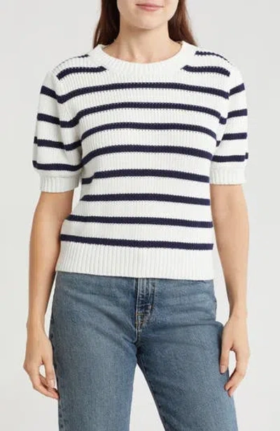 Vigoss Puff Sleeve Stripe Sweater