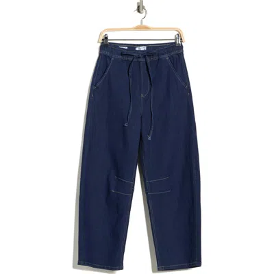 Vigoss Pull-on Barrel Leg Jeans In Blue