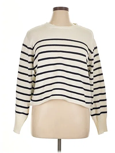 Pre-owned Vigoss Pullover Sweater In White
