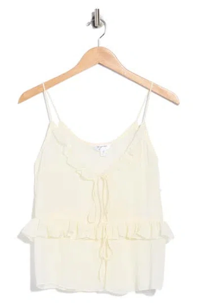 Vigoss Ruffled Trim Camisole In Creme