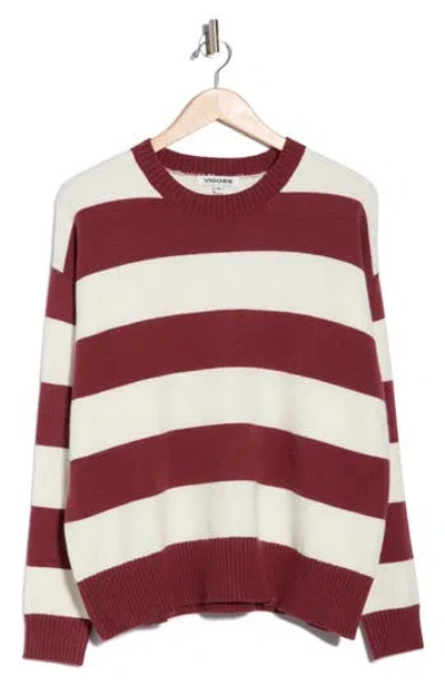 Vigoss Rugby Stripe Sweater In Red