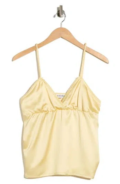 Vigoss Satin Camisole In Yellow