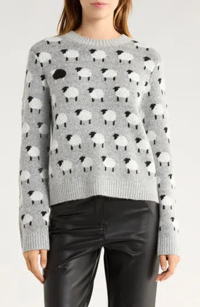 Vigoss Sheep Crewneck Sweater In Gray