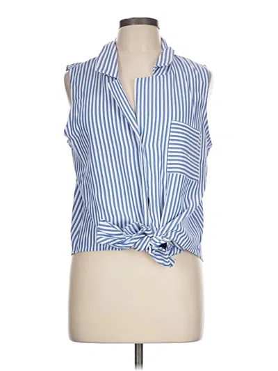 Pre-owned Vigoss Sleeveless Blouse In Blue