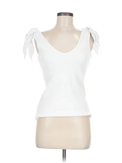 Pre-owned Vigoss Sleeveless Top White Sweetheart Neckline Tops