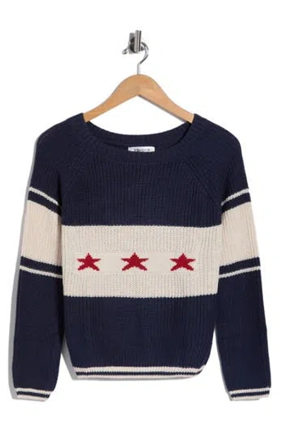 Vigoss Star Flag Sweater In Blue