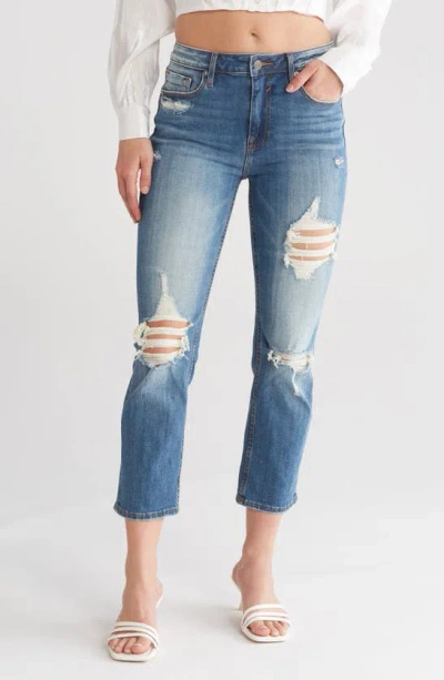 Vigoss Stevie Crop Straight Leg Jeans In Light Wash