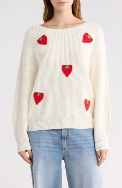 Vigoss Strawberry Sweater In White