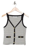 Vigoss Stripe Button Front Tank