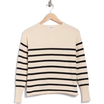 Vigoss Stripe Knit Sweater In Neutral