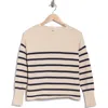 Vigoss Stripe Knit Sweater In Animal Print