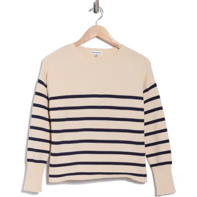 Vigoss Stripe Knit Sweater In Animal Print