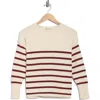 Vigoss Stripe Knit Sweater In Neutral