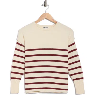 Vigoss Stripe Knit Sweater In Neutral