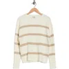 Vigoss Stripe Rib Knit Sweater In Neutral