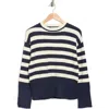 Vigoss Stripe Side Slit Sweater In Multi