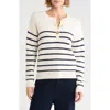 Vigoss Striped Button Up Sweater In Multi