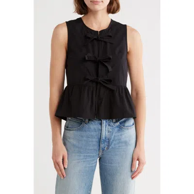 Vigoss Tie Front Peplum Top