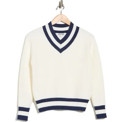 Vigoss Varsity Stripe V-neck Sweater In Multi
