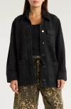 Vigoss Western Denim Jacket In Black