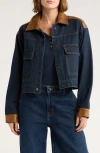 Vigoss Western Denim Trucker Jacket In Blue