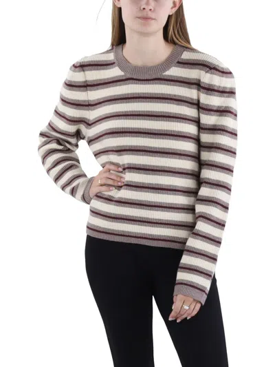 Vigoss Womens Striped Mock Neck Pullover Sweater In Multi