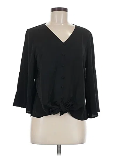 Pre-owned Viishow 3/4 Sleeve Blouse In Black